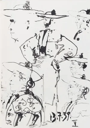 1980s "Toros y Toreros 21a" Lithograph After Pablo Picasso