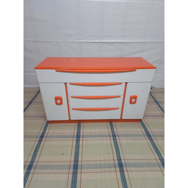 Custom Painted Mid Century Modern Heywood Wakefield M593 "Encore"Buffet/Kitchen Sideboard For Sale - Image 13 of 13