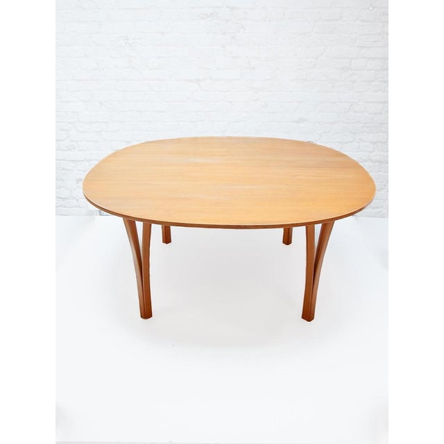 Fritz Hansen Ellipse Coffee Table attributed to Piet Hein & Bruno Mathsson for Fritz Hansen, 1990 For Sale - Image 4 of 11