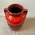 1970s Fat Lava Red and Black Ceramic German Vase For Sale - Image 4 of 11