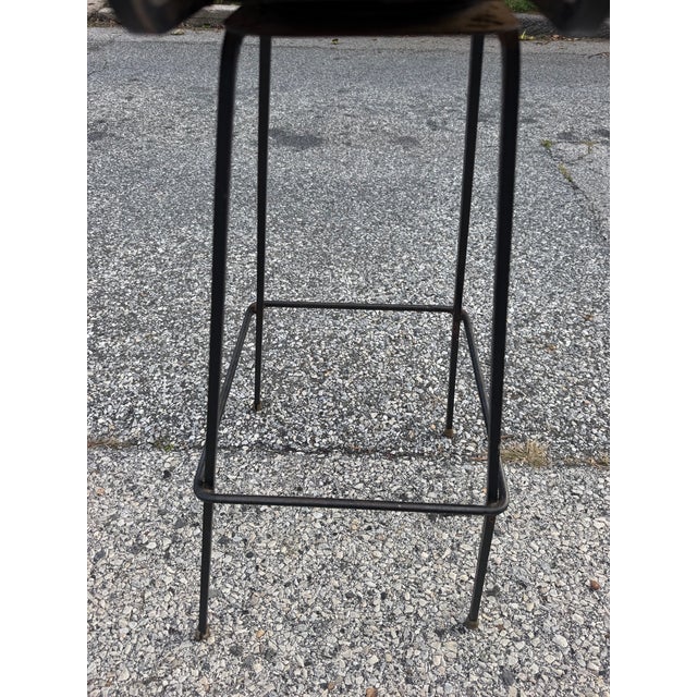 Mid Century Arthur Umanoff Wood Slatted Bar Stool For Sale - Image 9 of 11