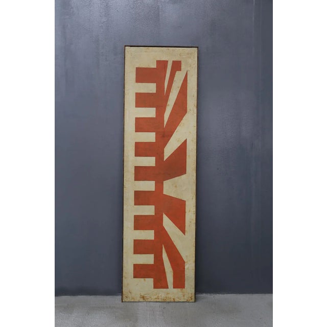 Vintage Futurist Painting by M. Diklic, 1967, in Good conditions. Designed 1960 to 1969 I have official proof of...