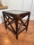 Vintage Chippendale Style Bamboo Wrapped Rattan Glass Top Accent Side Table, Dark Brown For Sale - Image 4 of 12