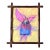 Contemporary Original Wayne Cunningham Abstract Painting/Pastel Drawing Antique Frame Signed For Sale