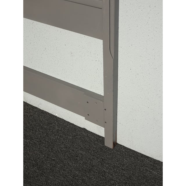 Vintage by Drexel ~ French Country Gray Ornate Cane Queen Headboard For Sale - Image 13 of 15