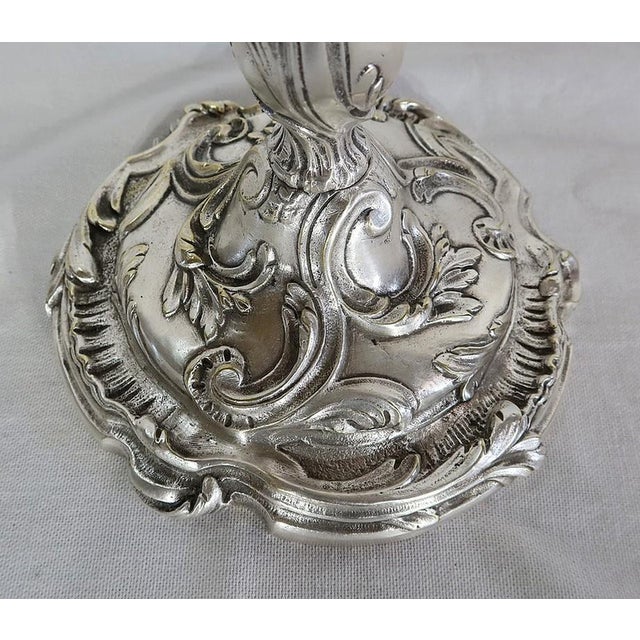 Candleholders in Silvered Bronze, Set of 2 For Sale - Image 14 of 18