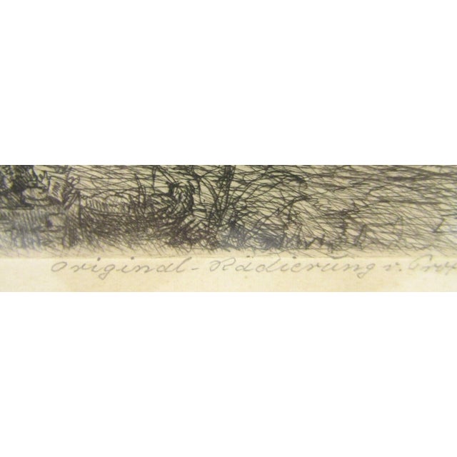 Late 19th Century 1899 Paul Geissler Framed Etching of Nuremburg For Sale - Image 5 of 6