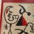 Black Mid-Century Modern Sand Art Painting, Abstract Surrealism Unsigned Joan Miro Era For Sale - Image 8 of 9
