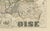 Antique Decorative Map of Oise by Vuillemin, France, 1850 For Sale - Image 6 of 10