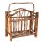 Burnt Bamboo Magazine Rack Chinoiserie Hollywood Regency Rattan Style Holder For Sale