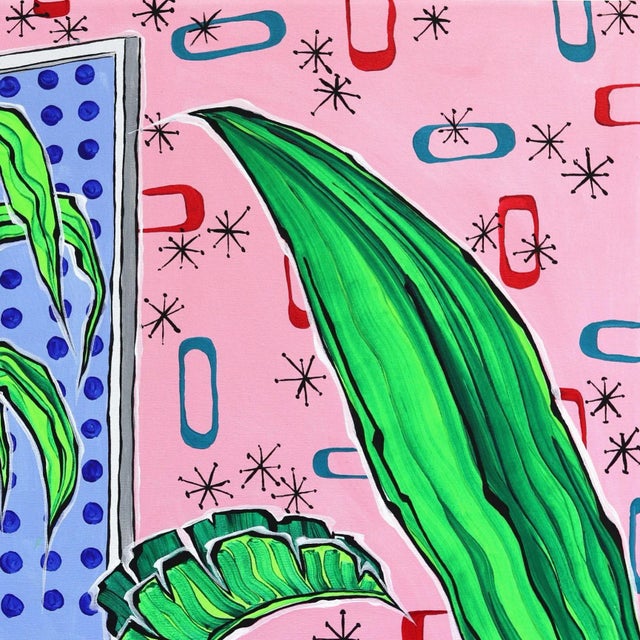 Abstract "Collector" Contemporary Original Fauvist Interior Scene Painting by Jonjo Elliott For Sale - Image 3 of 10