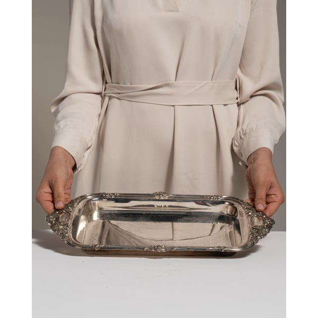 Mid 20th Century France Silver Tray For Sale - Image 10 of 15