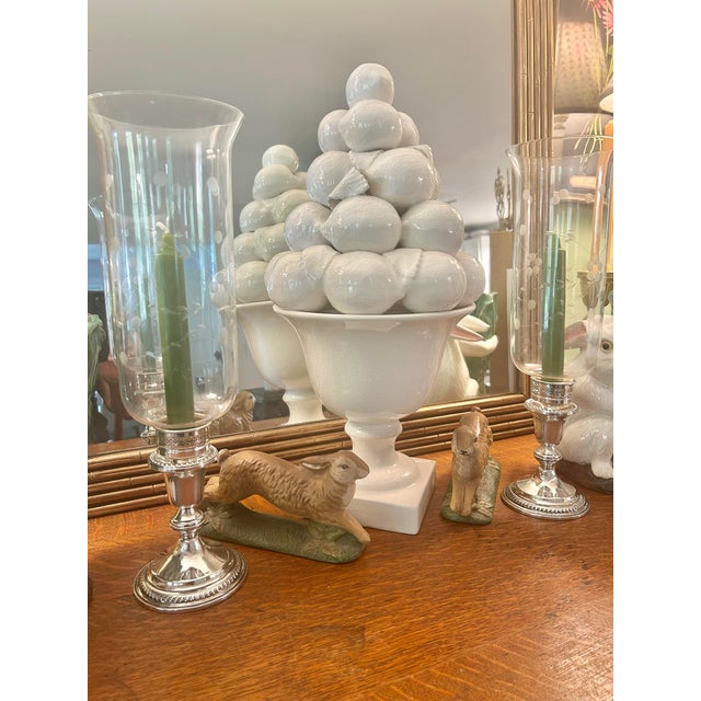 Rustic European Vintage Blanc De Chine Ceramic Lemon Topiary Made in Portugal - Great For Sale - Image 3 of 11