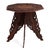 Anglo Indian Intricately Carved Teak Folding Campaign Table Octagon Top For Sale In Philadelphia - Image 6 of 17