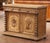 Richly carved with symbols of the harvest and rural life, this impressive antique buffet would bring warmth, architectural...