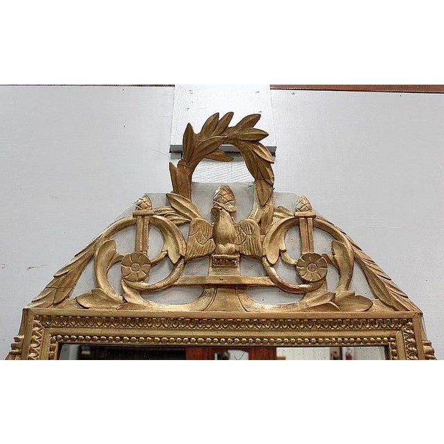 Small Louis XVI Style Golden Wood Mirror, 1920s For Sale - Image 4 of 13