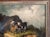 Farmhouse 19th Century English or Continental Painting of Cow and Calf in Highlands For Sale - Image 3 of 17