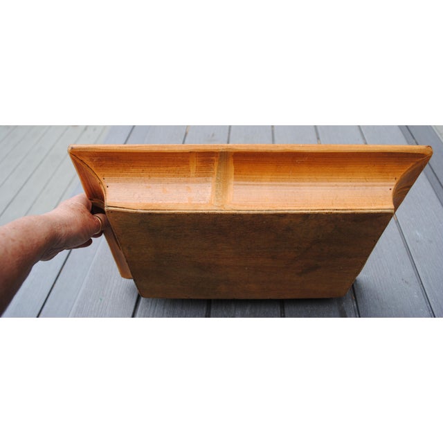 Vintage Natural Bamboo Serving Tray For Sale - Image 4 of 5