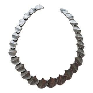 Kinetic Sterling Silver Necklace, 1980s For Sale