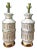 Vintage 1950s White and Gold Table Lamps - A Pair For Sale