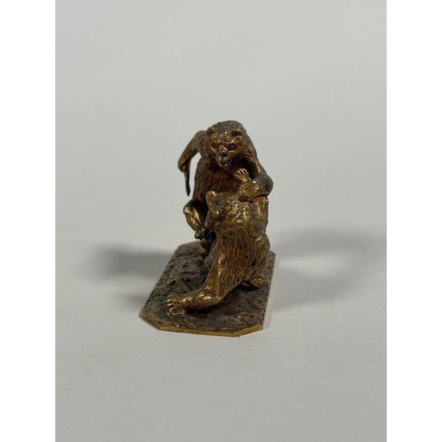 Christophe Fratin (1801–1864) "The Bear Fight" bronze sculpture, 19th century For Sale - Image 4 of 9