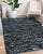 Contemporary 3x12 Fiona Rustic Kilim Black Flatweave Geometric Modern Wool Carpet Rug For Sale - Image 3 of 8