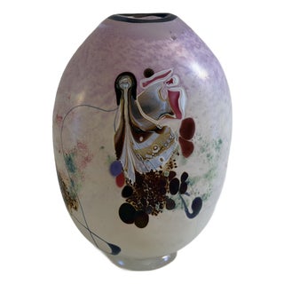Studio Glass Vase by Robert Pierini, 1987 For Sale