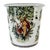 Beautiful porcelain cachepot jardiniere in a whimsical chinoiserie design with a vibrant, multi-tonal wrap-around scene of...