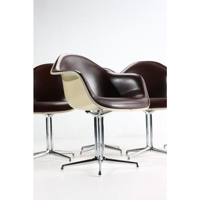 Brown Dax Chairs by Ray and Charles Eames for Vitra, 1960s, Set of 6 For Sale - Image 8 of 18