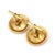 Contemporary Vintage Jade 14k Yellow Gold Round Button Stud Cufflinks, 2 pieces For Sale - Image 3 of 4