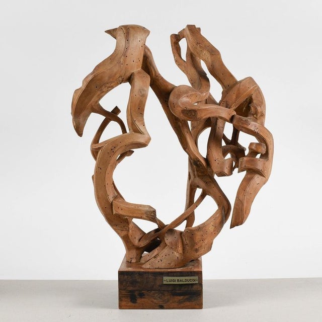 Stylized Wooden Sculpture by Luigi Balducci, 1970 For Sale - Image 18 of 18