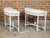Pair of French Louis XVI Style Painted Demilune Console Tables with Marble Tops For Sale - Image 12 of 12