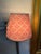 A plug in nightlight handmade with iconic Fortuny fabric, bulb included