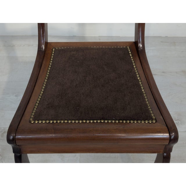 Biedermeier Walnut Chair, 1940s For Sale - Image 9 of 12