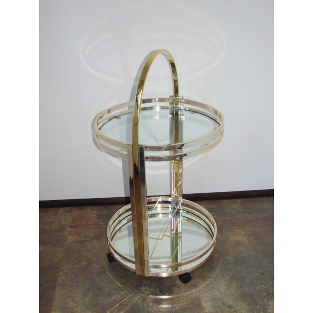Art Deco Mobile Drinks Trolley on Wheels, 1970s For Sale - Image 4 of 10