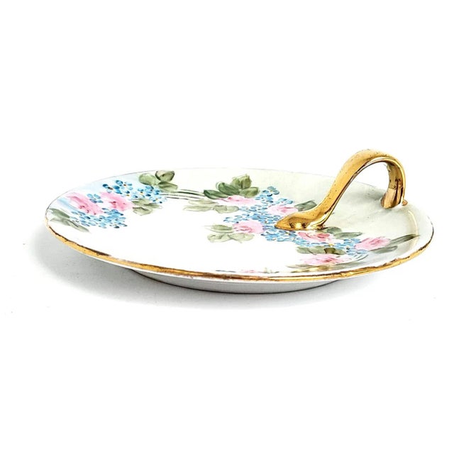 French Country Vintage Floral Lemon Serving Plate For Sale - Image 3 of 10