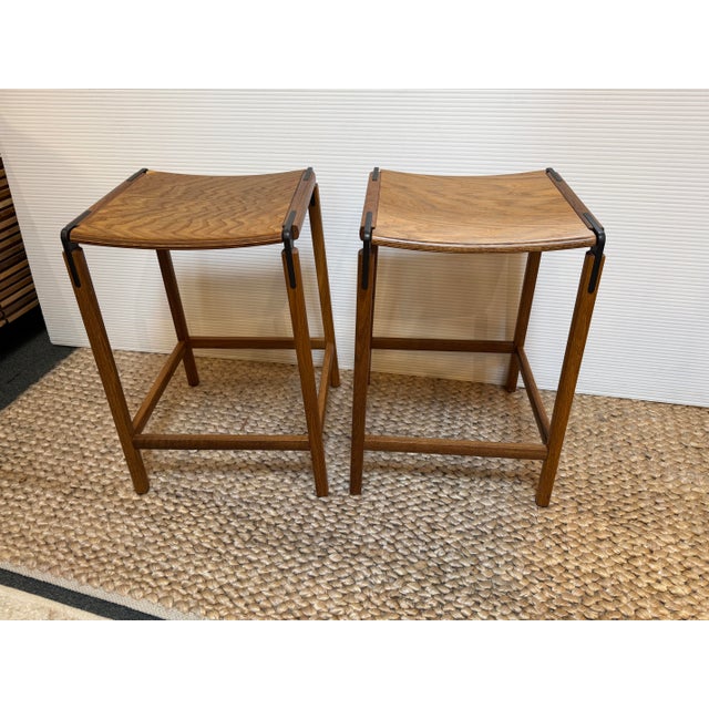 Fyrn DeHaro Counter Stools, Pair For Sale - Image 4 of 12