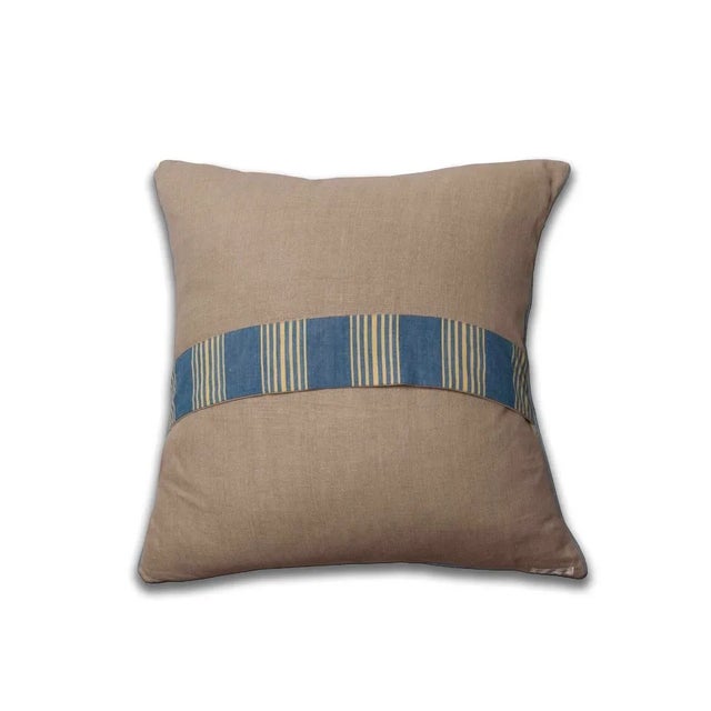 A pillow made from a reproduction fabric inspired by a 19th century design, backed with coordinating Belgian linen. Note:...