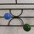 Wall Coat Rack in Steel Frame with Colored Balls in the style of Roger Feraud, 1950s For Sale - Image 9 of 14