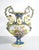 Triptych of large, richly carved and painted ceramic vases, richard ginori. Italy, early 20th century origin italy period...