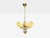 Mid-Century Modern Itsu, Finnish Modern, Snowflake Chandelier, Brass, Glass, Finland, 1950s For Sale - Image 3 of 15