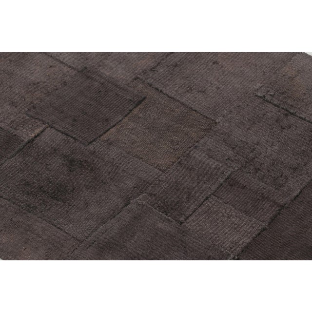 1950s Vintage Turkish Runner With Mauve & Black Patchwork in Bold Design - Rug & Kilim For Sale - Image 5 of 9