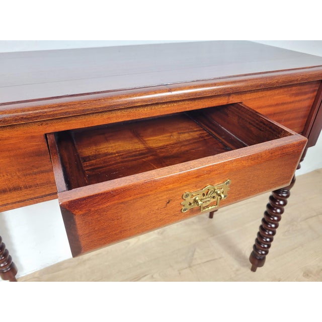 Mid-Century Mahogany Side Table, 1980s For Sale - Image 6 of 18
