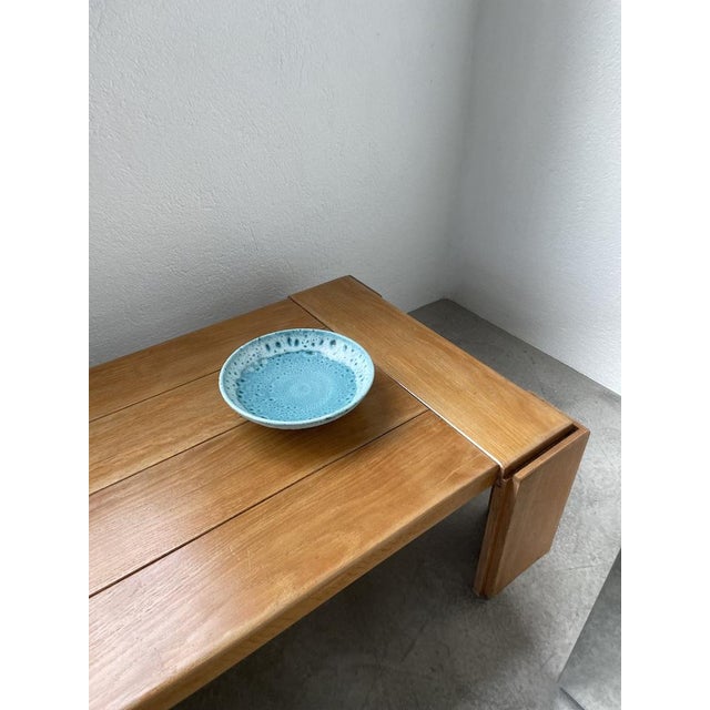 Ceramic Blue Enameled Tripod Plate Dish, 1950s For Sale - Image 7 of 18