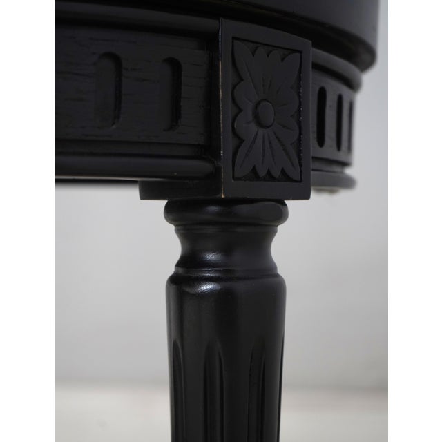 Frontgate Revolving Seat Low Ottoman Stool For Sale - Image 9 of 13