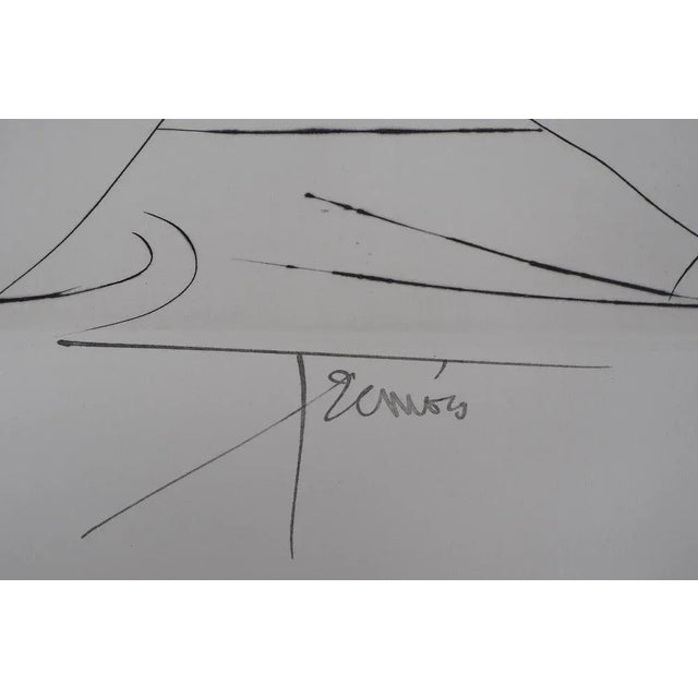 Modern Pierre-Yves Trémois, Couple Under the Stars, Original Signed Engraving For Sale - Image 3 of 7