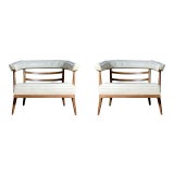 Vintage Mid Century Barrel Back Lounge Chairs - a Pair For Sale