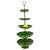 Mid-Century Modern Vintage Mid-Century Modern 5 Tier Green Pedestal Centerpiece Tray Stand For Sale - Image 3 of 12