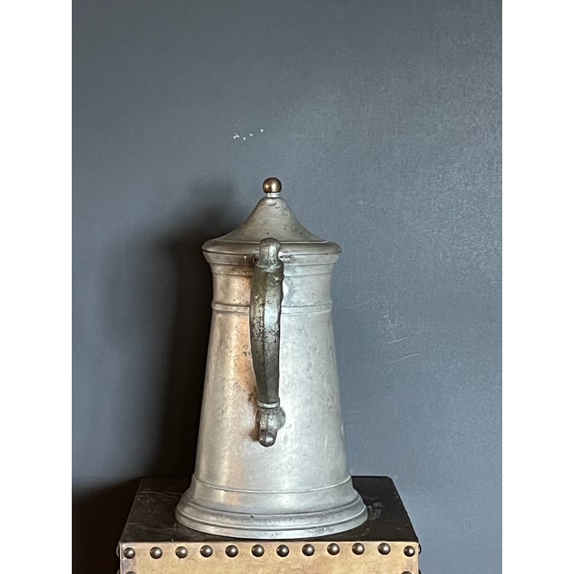 Antique j.b. Graves Troy Ny Pewter Lighthouse Coffee Pot, C. 1848, 12" Tall For Sale - Image 9 of 9