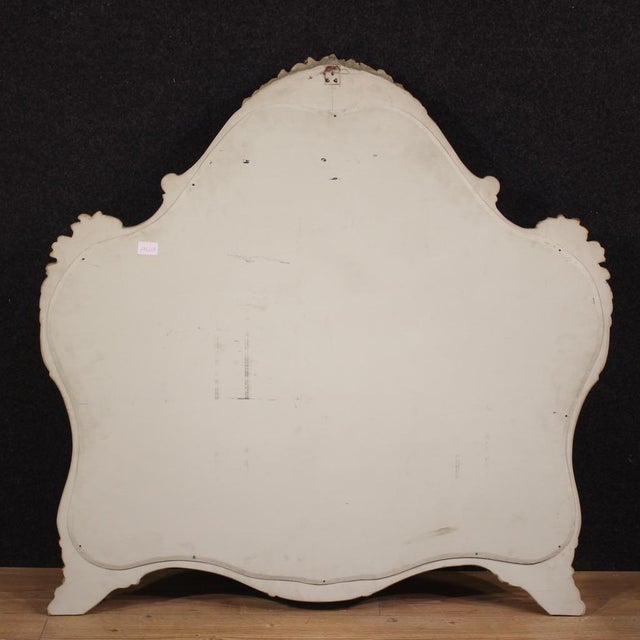 Vintage Italian Lacquered and Gilded Mirror, 1960 For Sale - Image 6 of 11